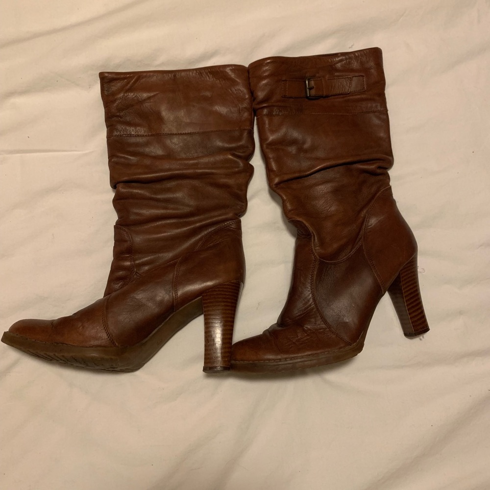 Leather boots